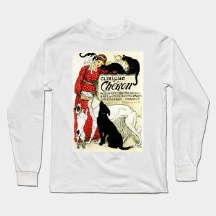 CLINIQUE CHERON Animal Clinic by Theophile Steinlen c1905 Vintage Advertising Art Long Sleeve T-Shirt